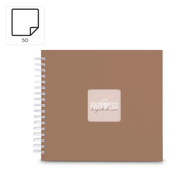 Hama album klasické spirálové FINE ART 28x24 cm, 50 stran, mousse, bílé listy