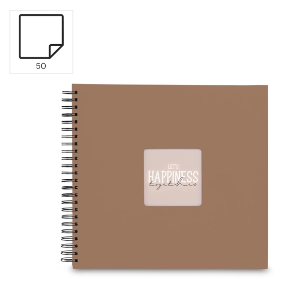 Hama album klasické spirálové FINE ART 36x32 cm, 50 stran, mousse, černé listy