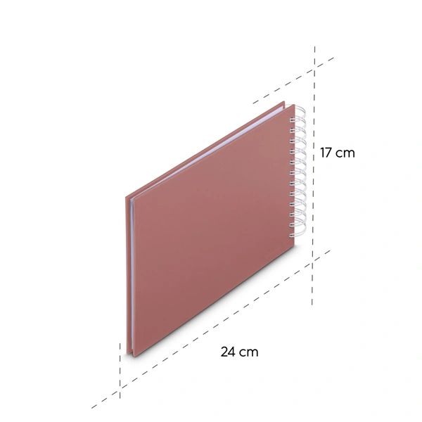 Hama album klasické spirálové FINE ART 24x17 cm, 50 stran, terra, bílé listy