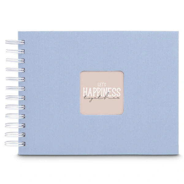 Hama album klasické spirálové FINE ART 24x17 cm, 50 stran, lagoon, bílé listy