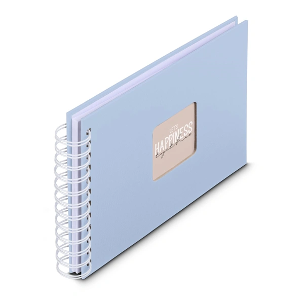 Hama album klasické spirálové FINE ART 24x17 cm, 50 stran, lagoon, bílé listy