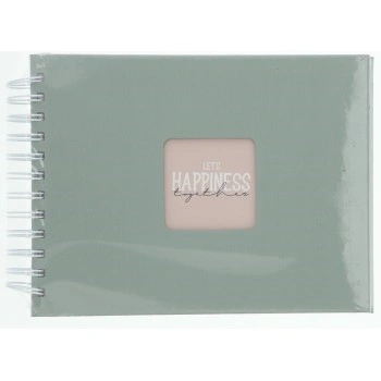 Hama album klasické spirálové FINE ART 24x17 cm, 50 stran, sage, bílé listy