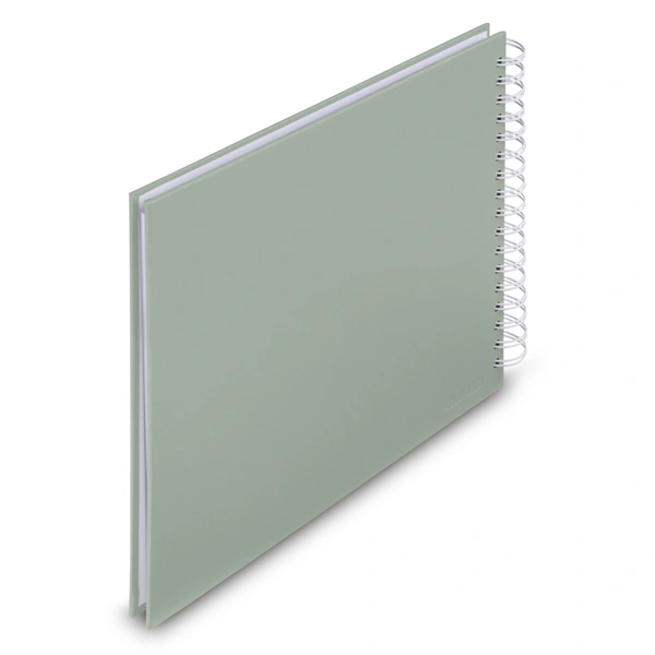Hama album klasické spirálové FINE ART 28x24 cm, 50 stran, sage, bílé listy