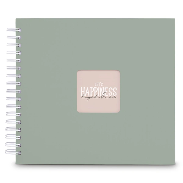 Hama album klasické spirálové FINE ART 28x24 cm, 50 stran, sage, bílé listy