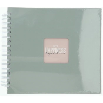 Hama album klasické spirálové FINE ART 28x24 cm, 50 stran, sage, bílé listy