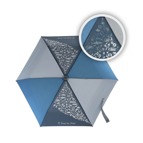 Dětský skládací deštník s magickým efektem, Blue