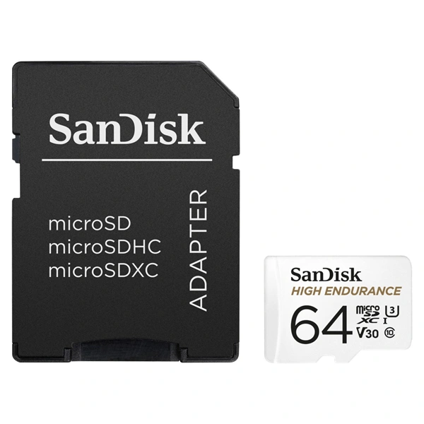 SanDisk microSDXC High Endurance Video 64 GB C 10 U3 V30, adaptér