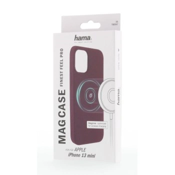 Hama MagCase Finest Feel PRO, kryt pro Apple iPhone 13 mini, bordový