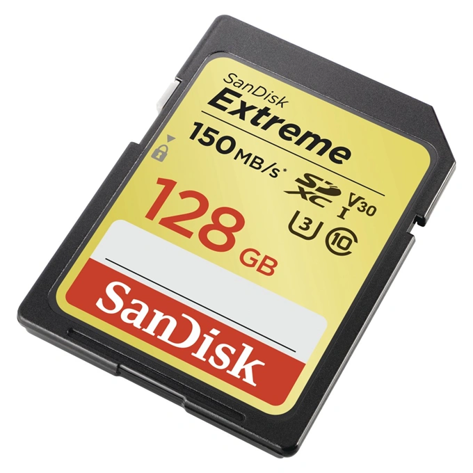 SanDisk Extreme SDXC Card 128 GB 150 MB/s C10 V30 UHS-I U3 NÁHRADA ZA 173357
