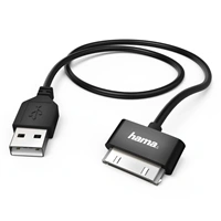 Hama MFI USB 2.0 kabel pro Apple, 30pinový, 1 m, erný (rozbalený)
