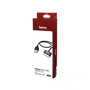 Hama MFI USB 2.0 kabel pro Apple, 30pinový, 1 m, černý (rozbalený)