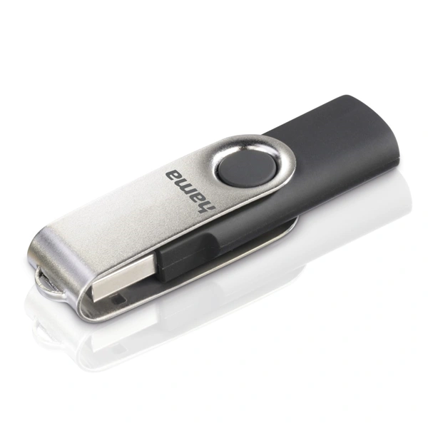 Hama rotate FlashPen, USB 2.0, 32 GB, 6 MB/s, black/silver