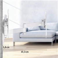 Hama nstnn drk TV, 2 ramena (3 klouby), 200x200, 5*, bl