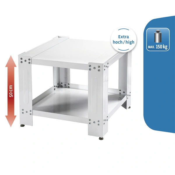 Xavax Giant, podstavec pod pračku/ sušičku, 60x60 cm, výška 50 cm, do 150 kg, s odkladací policí
