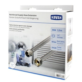 Xavax Reinforced Supply Hose Extension, 3 m