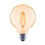 Xavax LED Filament žárovka, E27, 680 lm (nahrazuje 52 W), design G95, teplá bílá, jantarová barva