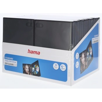 Hama DVD obal na 1 DVD, s fólií, černý, 30 ks (cena uvedena za balení)