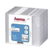 Hama CD Slim Box, obal na 1 cd/dvd, průhledný, balení 20 ks (cena za balení)