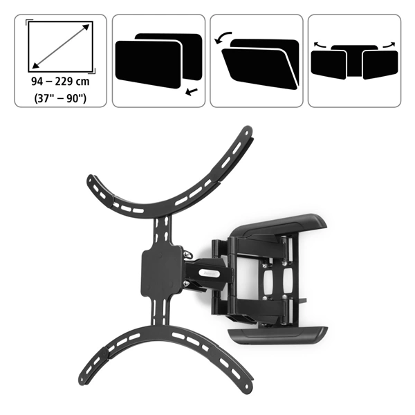 FULLMOTION TV Wall Bracket, 3 Stars, 229 cm (90"), black