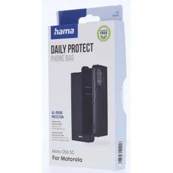 Hama Daily Protect, pouzdro-knížka pro Motorola Moto G56 5G, funkce stojanu, černé