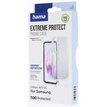 Hama Extreme Protect, kryt pro Samsung Galaxy A35 5G, materiál D3O®, nežloutne, průhledný