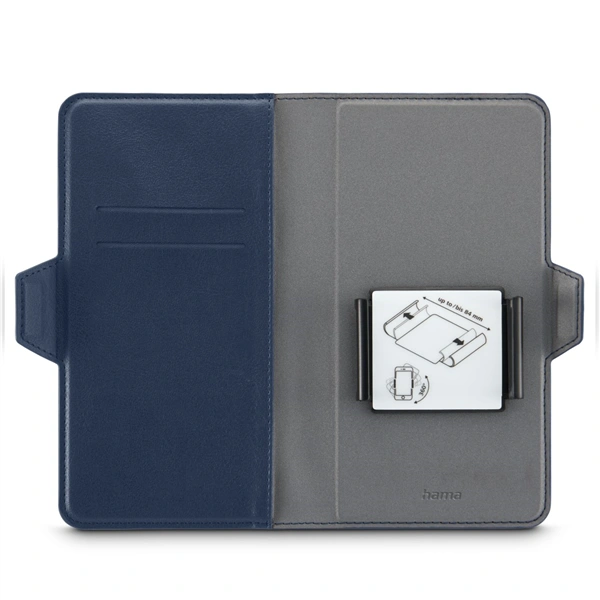 Hama Eco Universal, pouzdro-knížka na mobil, pro zařízení do 7,5x15,3 cm, modré