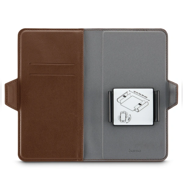 Hama Eco Universal, pouzdro-knížka na mobil, pro zařízení do 7,5x15,3 cm, hnědé