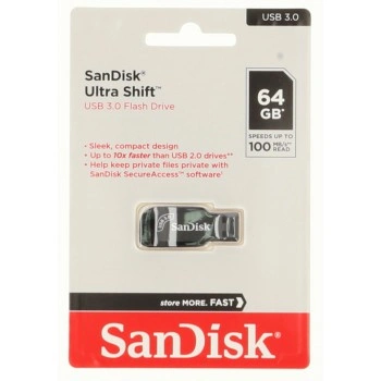 SanDisk Ultra Shift USB-A 3.0-Flashdrive, 64 GB