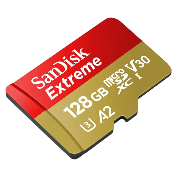 SanDisk Extreme microSDXC card for Mobile Gaming 128GB 190MB/s & 90MB/s, A2 C10 V30 UHS-I U3