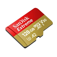 SanDisk Extreme microSDXC 128GB + SD Adapter 190MB/s & 90MB/s A2 C10 V30 UHS-I U3
