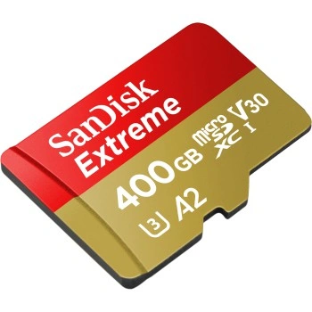 SanDisk Extreme microSDXC 400 GB + SD Adapter 190 MB/s & 130MB/s  A2 C10 V30 UHS-I U3