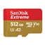 SanDisk Extreme microSDXC 512GB + SD Adapter 190MB/s & 130MB/s  A2 C10 V30 UHS-I U3