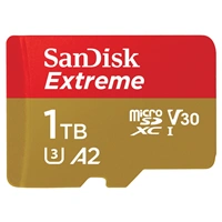 SanDisk Extreme microSDXC 1TB + SD Adapter190MB/s & 130MB/s A2 C10 V30 UHS-I U3