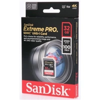 SanDisk Extreme PRO 32GB SDHC Memory Card 100MB/s & 90MB/s, UHS-I, Class 10, U3, V30