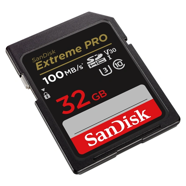 SanDisk Extreme PRO 32GB SDHC Memory Card 100MB/s & 90MB/s, UHS-I, Class 10, U3, V30