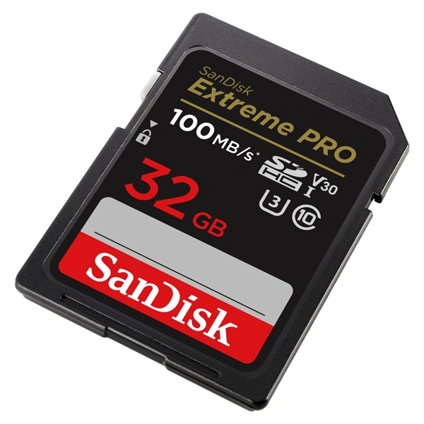 SanDisk Extreme PRO 32GB SDHC Memory Card 100MB/s & 90MB/s, UHS-I, Class 10, U3, V30