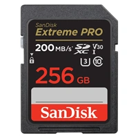 SanDisk Extreme PRO 256GB SDXC Memory Card 200MB/s & 140MB/s, UHS-I, Class 10, U3, V30