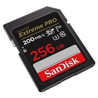 SanDisk Extreme PRO 256GB SDXC Memory Card 200MB/s & 140MB/s, UHS-I, Class 10, U3, V30