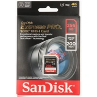 SanDisk Extreme PRO 256GB SDXC Memory Card 200MB/s & 140MB/s, UHS-I, Class 10, U3, V30