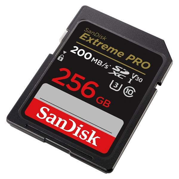 SanDisk Extreme PRO 256GB SDXC Memory Card 200MB/s & 140MB/s, UHS-I, Class 10, U3, V30