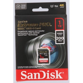 SanDisk Extreme PRO 1TB SDXC Memory Card 200MB/s & 140MB/s, UHS-I, Class 10, U3, V30