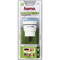 Hama cestovní zásuvkový adaptér do USA, 3pól., blistr