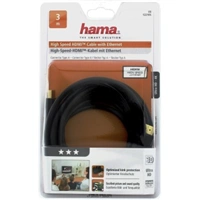 Hama HDMI kabel vidlice-vidlice, pozlacený, 3*, 3 m
