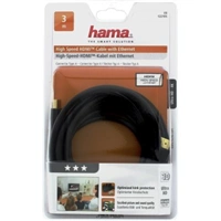 Hama HDMI kabel vidlice-vidlice, pozlacen, 3*, 3 m