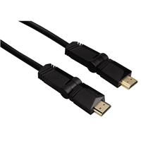 Hama HDMI kabel vidlice-vidlice, otočné vidlice (2 osy), pozlacený, 3*, 1,5 m