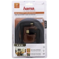 Hama HDMI kabel vidlice-vidlice, oton vidlice (2 osy), pozlacen, 3*, 3 m