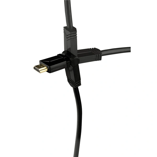 Hama HDMI kabel vidlice-vidlice, otočné vidlice (2 osy), pozlacený, 3*, 3 m