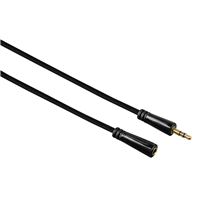 Hama prodlužovací audio kabel jack 3,5mm stereo, 3 m, pozlacený, 3*