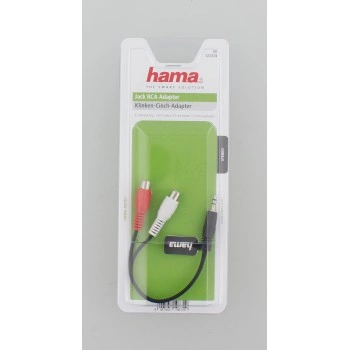 Hama redukce jack vidlice 3,5 mm stereo - 2 cinch zásuvky, 10 cm