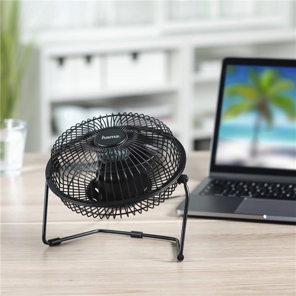 Hama stolní ventilátor Metal, 20 cm (8"), 2 stupně rychlosti, USB napájení